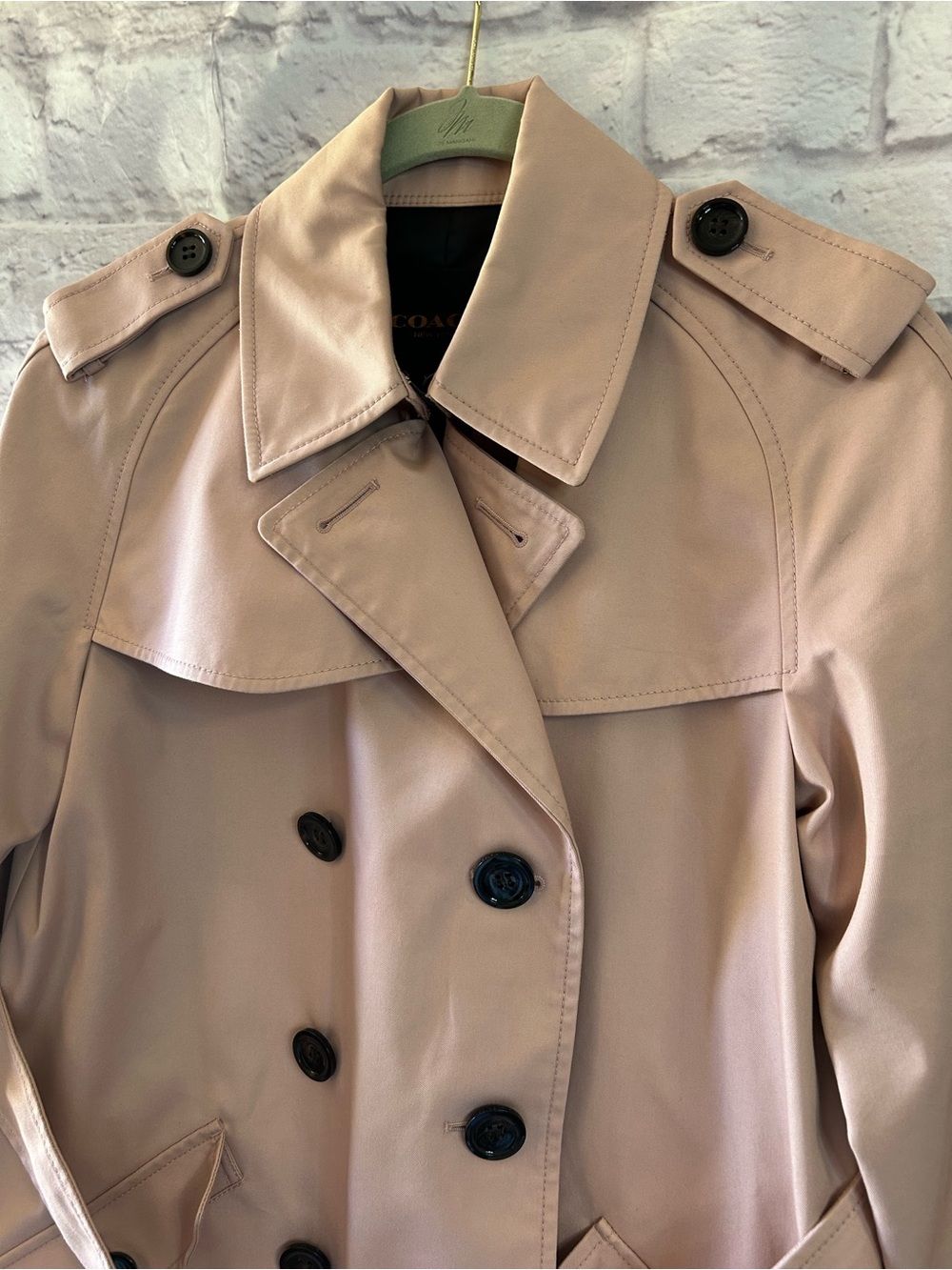 Coach Double-Breasted Trench Coat With Dust Bag - Picture 3 of 13